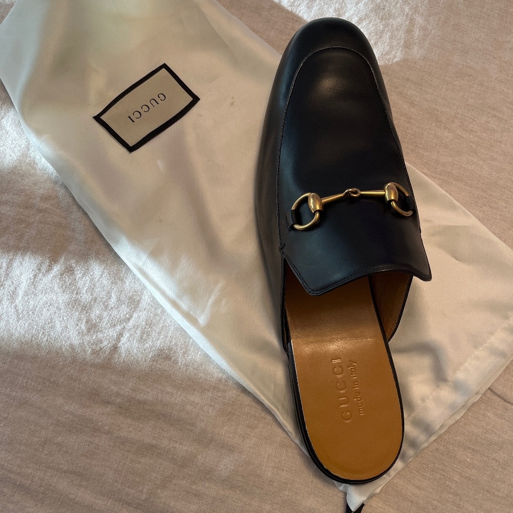 Mens gucci leather horsebit slipper